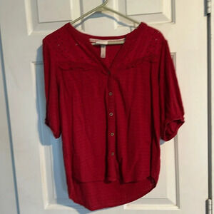 Knox Rose Red Top Size Medium